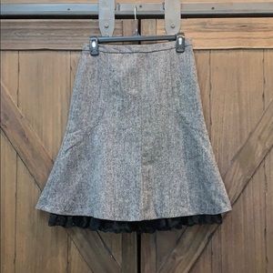 lace hem Ann Taylor A line wool skirt, 2P